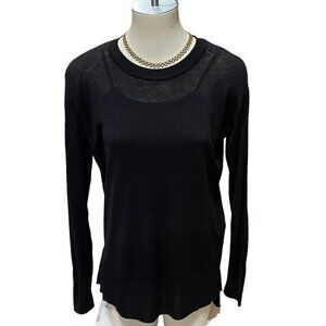 H&M Lightweight Sweater Tunic in Black Size XS